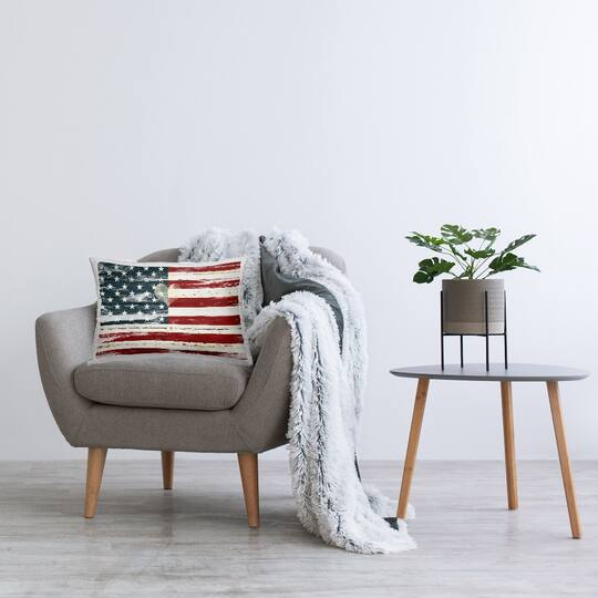 Stupell Industries Heart Of America Flag Decorative Printed Throw Pillow